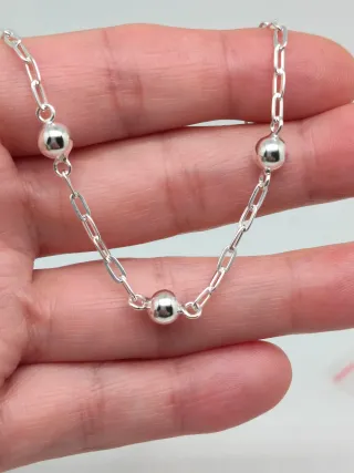 Pulsera Plata Ley 925 Bolas