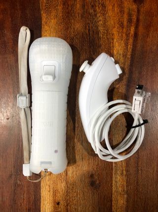 Wiimote Wii bianco con nunchuk originale