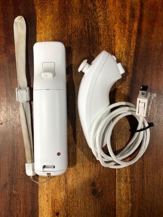 Wiimote Wii bianco con nunchuk originale