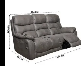 Sofá relax 3 plazas eléctrico.