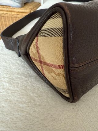 Bolso de Hombro Burberry Marrón Piel