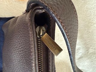 Bolso de Hombro Burberry Marrón Piel