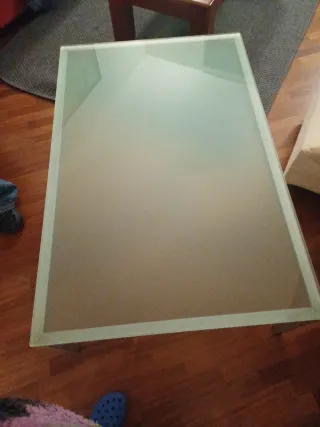 Tavolo moderno vetro e acciaio