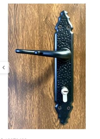 Puerta entrada rústica PVC Nogal