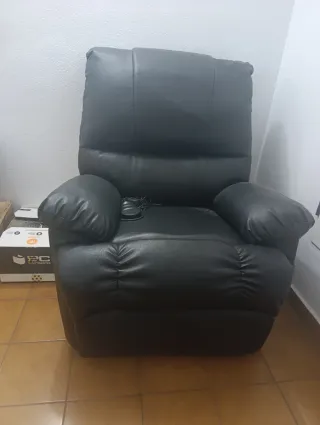 Poltrona relax nera/grigia nuova