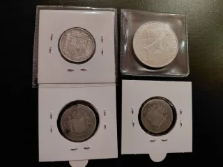 Lote 4 monete d'argento