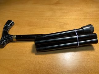 Baston  plegable aluminio , puño Derby marmoleado