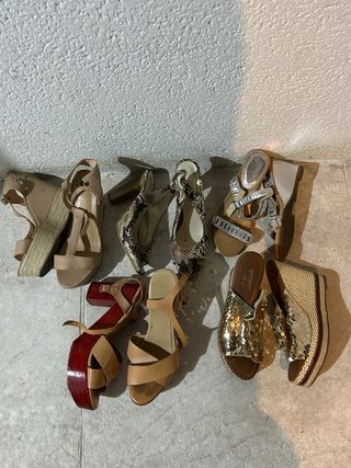 Sandalias tacón mujer. el precio es por cada par
