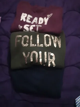 Ropa niña: 2 sudaderas con lentejuelas