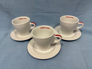 Juego 3 Tazas Desayuno con Plato