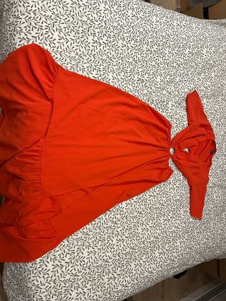 Vestido naranja con aberturas talla S