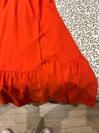 Vestido naranja con aberturas talla S