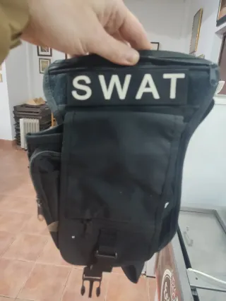 Mochila moto Táctica Pierna SWAT Negra