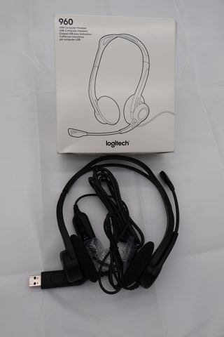 Logitech 960 USB – Auriculares con Micrófono