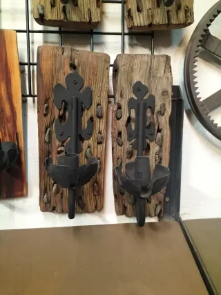 Apliques porta lámparas rústicos forja