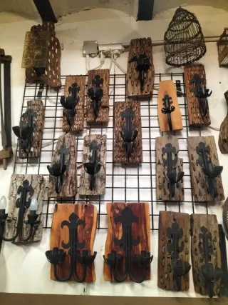 Apliques porta lámparas rústicos forja