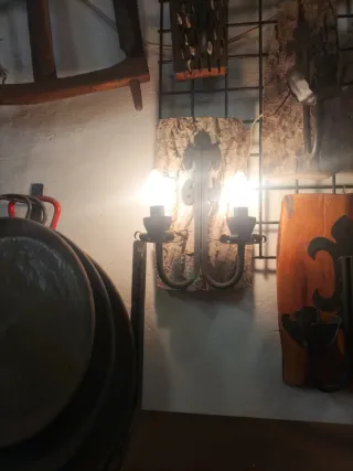 Apliques porta lámparas rústicos forja