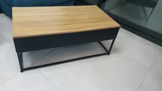 Mesa de centro elevable madera y metal