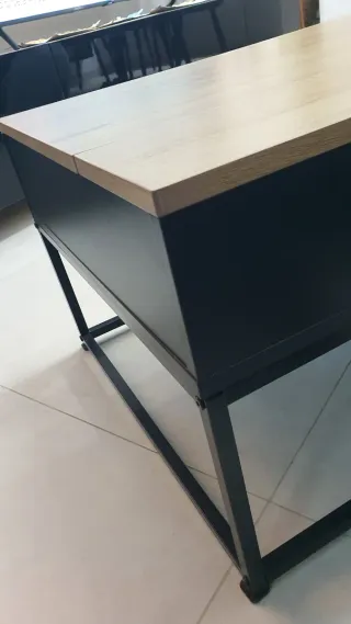 Mesa de centro elevable madera y metal