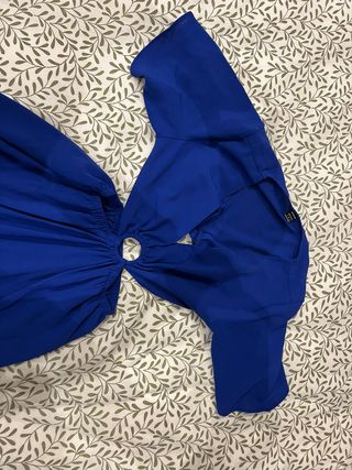 Vestido azul con aberturas talla S