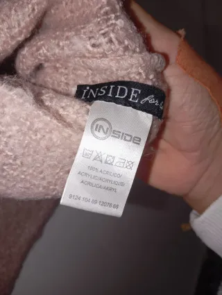 Braga cuello rosa y beige