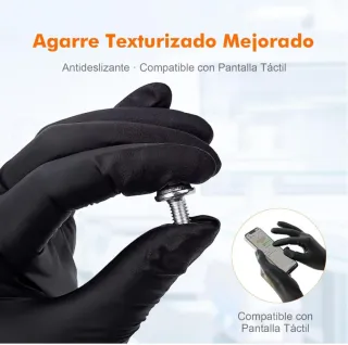 GRIFEMA Guantes Nitrilo Negros Talla L (100 uds)