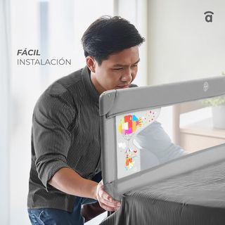 Asalvo Barrera de 150cm para Cama, Protección Anti