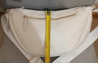 Bolso bandolera blanco media luna