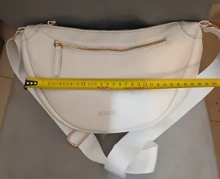 Bolso bandolera blanco media luna