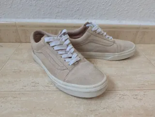 Vans Old Skool Ante Beige Rosado T38