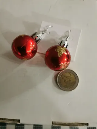 Orecchini Palline Natale Rossi e Verdi