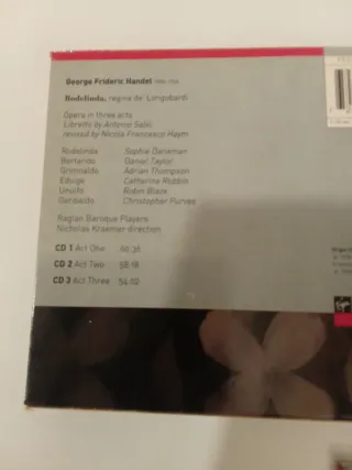 Handel Rodelinda Opera CD