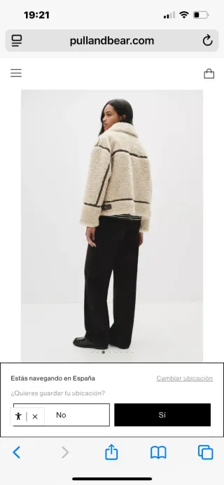 Chaqueta borrego beige y marrón