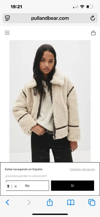 Chaqueta borrego beige y marrón