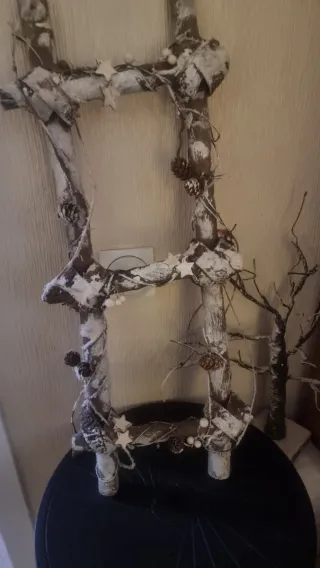 Escalera Decorativa Navidad Madera