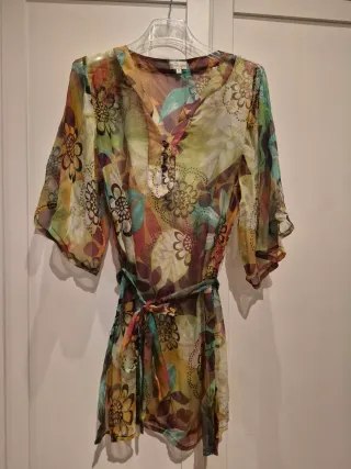 Vestido playero estampado floral