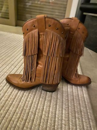 Botas Sendra marrones flecos piel T-38