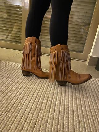 Botas Sendra marrones flecos piel T-38