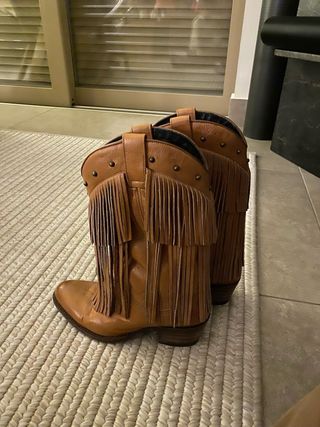 Botas Sendra marrones flecos piel T-38