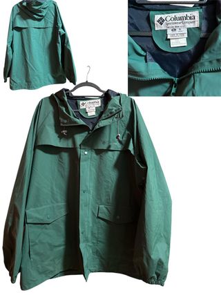 Chaqueta Columbia Impermeable Verde Talla XL
