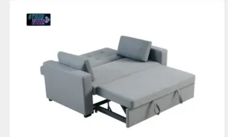 Sofá Cama Gris Tela