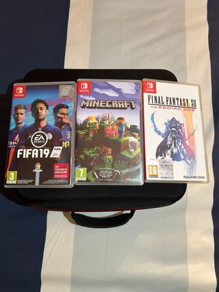 Nintendo Switch + Maletín + 3 Juegos