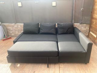 Sofá Cama Chaiselongue Negro