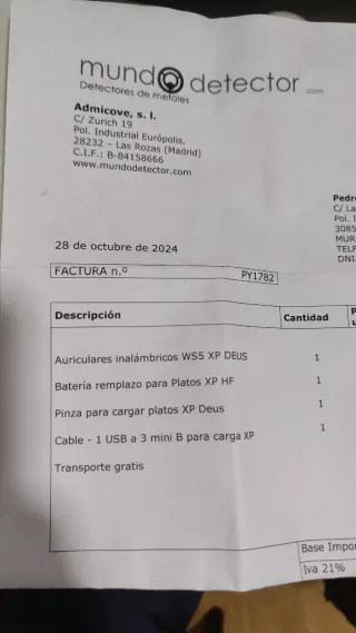 Auriculares inalámbricos WS5 para XP DEUS