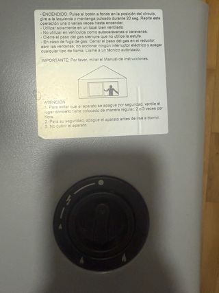 Calentador de gas Llama Azul