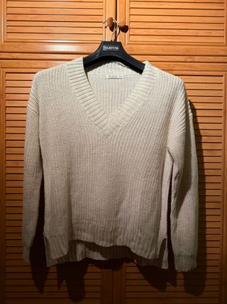 Jersey Stradivarius punto cuello pico talla única