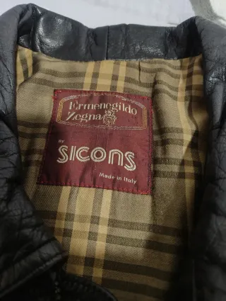 Chaqueta piel auténtica vintage hombre E. Zegna