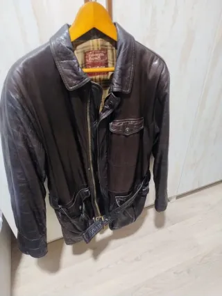 Chaqueta piel auténtica vintage hombre E. Zegna