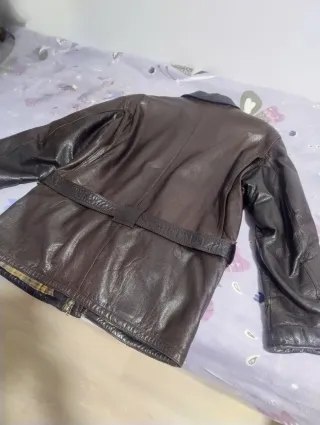 Chaqueta piel auténtica vintage hombre E. Zegna