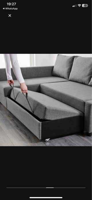 Divano letto IKEA Grigio in Tessuto